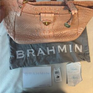 Brahmin Blush Crocodile Embossed Shoulder Bag